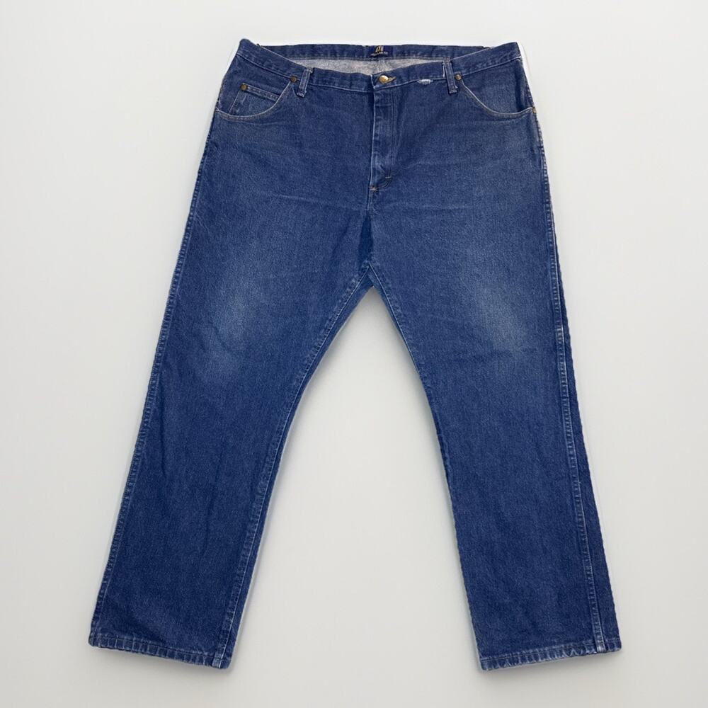 Wrangler 47MWZPW Mens Jeans 42x30 Regular Fit Dark Wash Western Cowboy Denim